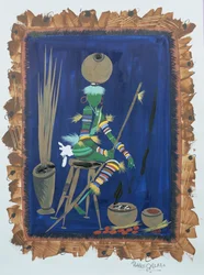 Påklædt Trader, 2008 (akryl og gouache på papir)